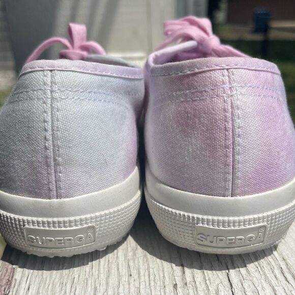 NEW Superga Pink & White Tye Dye Tennis Shoes Size 9.5 - Picture 10 of 10